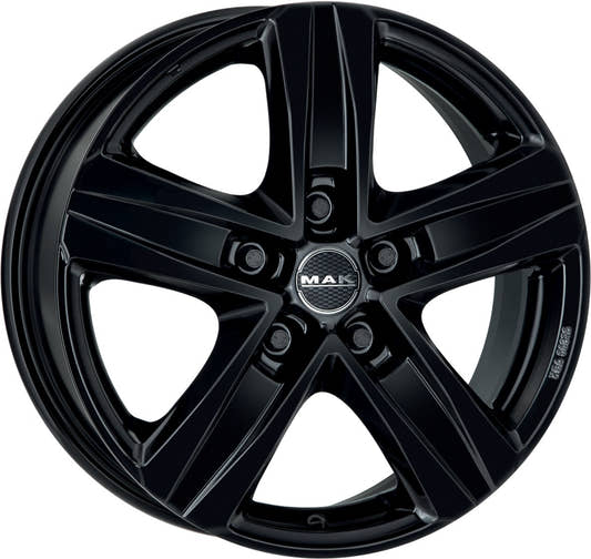 Mak Stone 5 gloss black Alufelge 7.5x18 Zoll ET50 LK 5x127 ML71.6