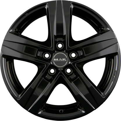 Mak Stone 5 Gloss Black Alufelge 7.5x18 Zoll ET50 LK 5x120 ML65.1