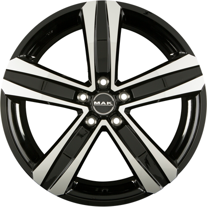 Mak Stone 5 Black Mirror Face Alufelge 7x17 Zoll ET46 LK 5x108 ML65.1