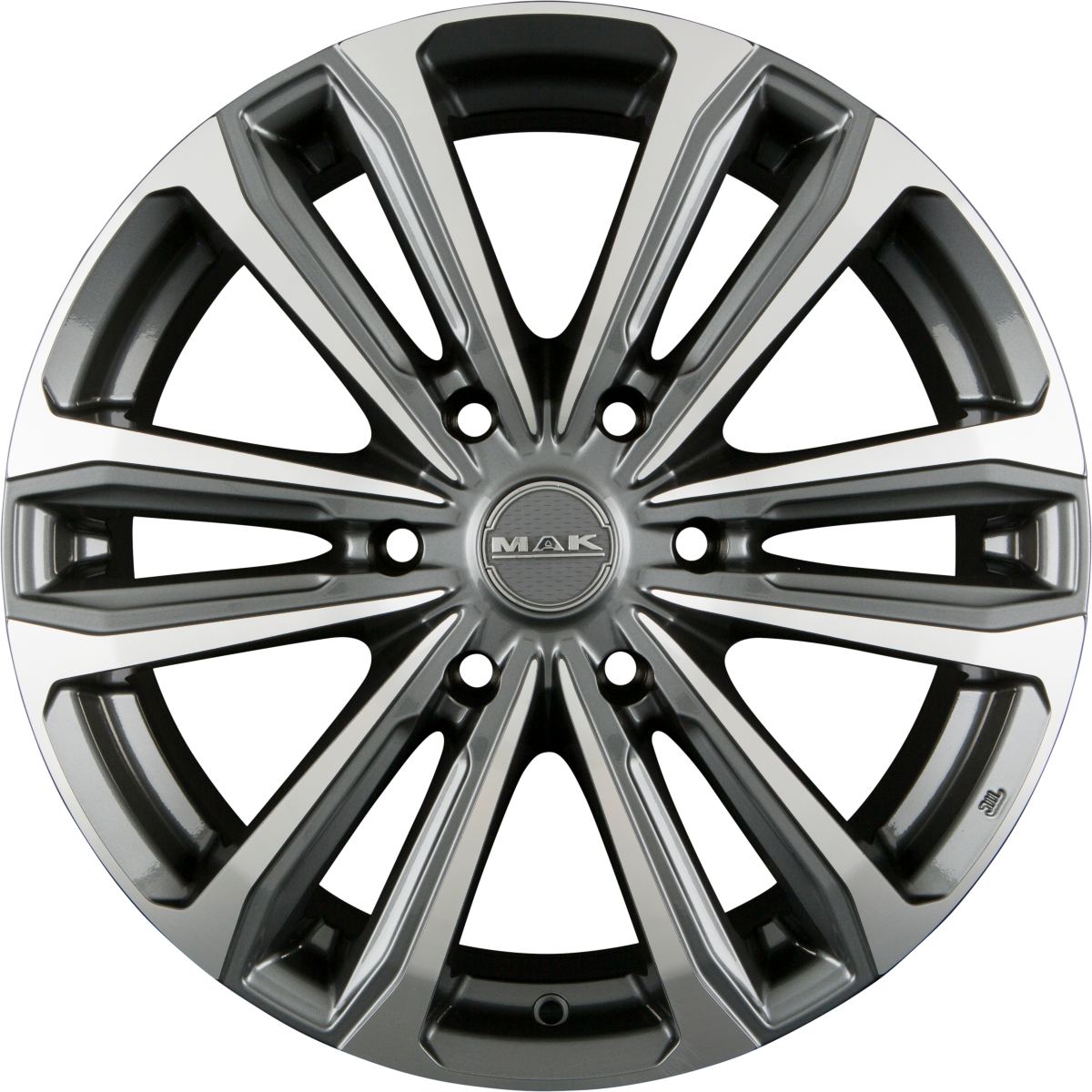 Mak Safari 6 gun metallic mirror Alufelge 7.5x17 Zoll ET50 LK 6x130 ML84.1 – Bild 3