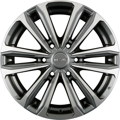 Mak Safari 6 gun metallic mirror Alufelge 7.5x17 Zoll ET50 LK 6x130 ML84.1 – Bild 3
