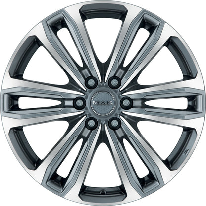 Mak Safari 6 gun metallic mirror Alufelge 7.5x17 Zoll ET50 LK 6x139.7 ML93.1 – Bild 2