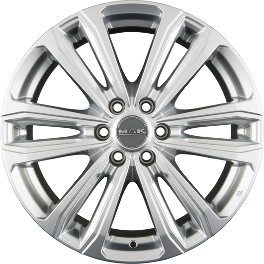 Mak Safari 6 Silver Alufelge 7.5x17 Zoll ET50 LK 6x139.7 ML93.1
