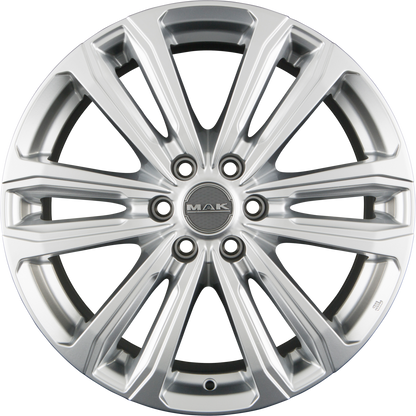 Mak Safari 6 Silver Alufelge 7.5x17 Zoll ET50 LK 6x139.7 ML93.1