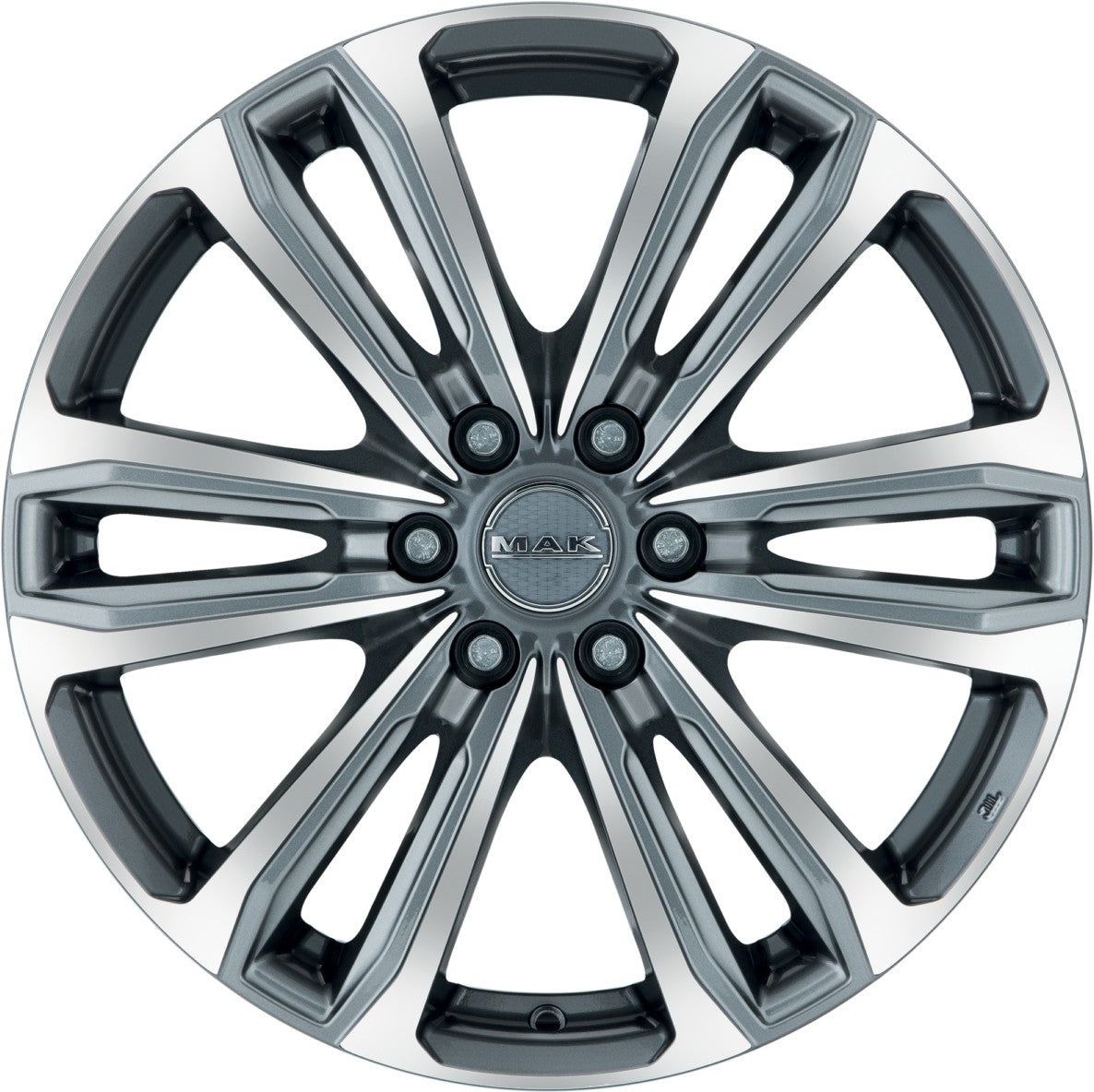 Mak Safari 6 gun metallic mirror Alufelge 8.5x20 Zoll ET50 LK 6x139.7 ML93.1 – Bild 2