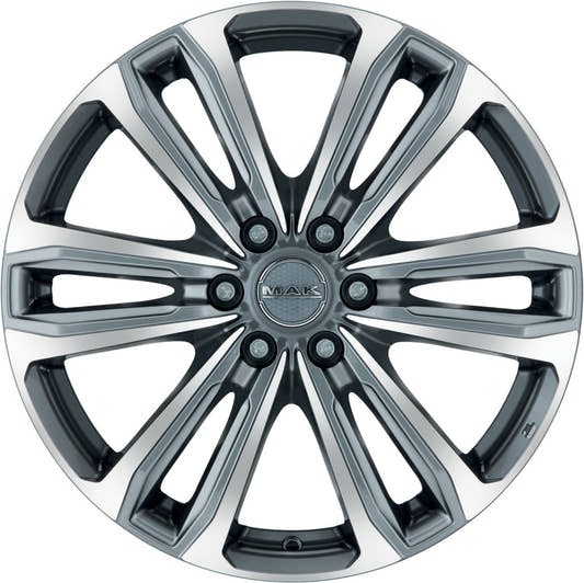 Mak Safari 6 gun metallic mirror Alufelge 8.5x20 Zoll ET60 LK 6x130 ML84.1 – Bild 2