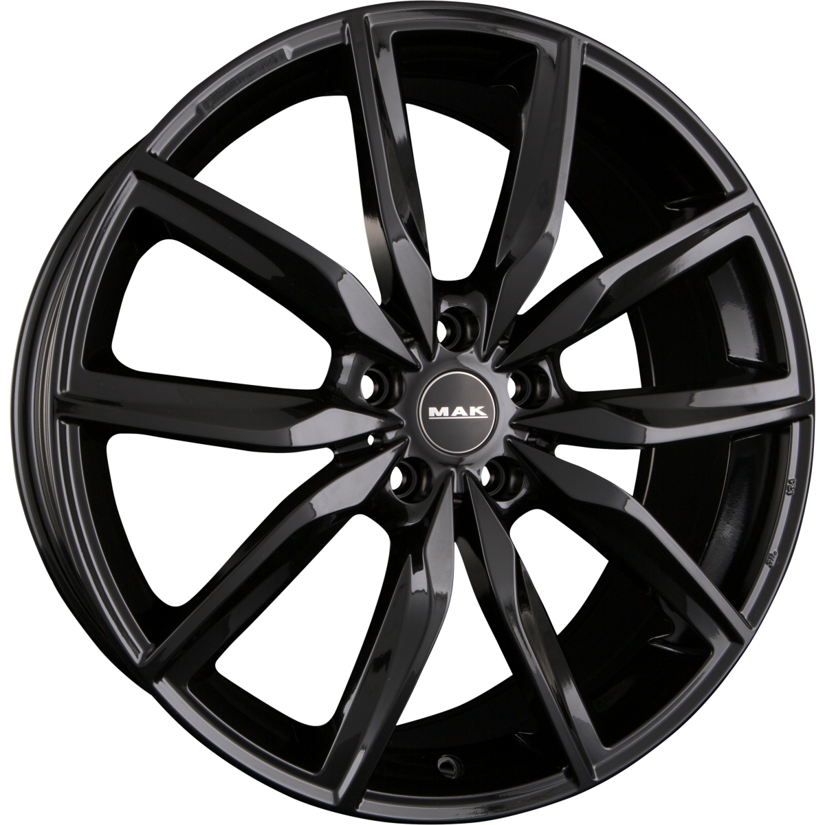 Mak Allianz Gloss Black Alufelge 9.5x19 Zoll ET39 LK 5x120 ML72.6 – Bild 2