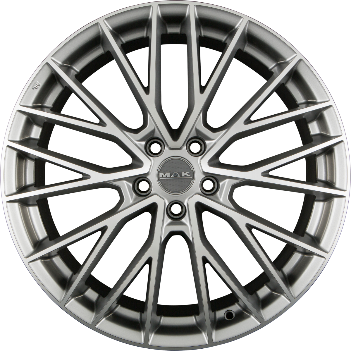 Mak Speciale Graphite Mirror Face Alufelge 8.5x20 Zoll ET30 LK 5x112 ML66.6