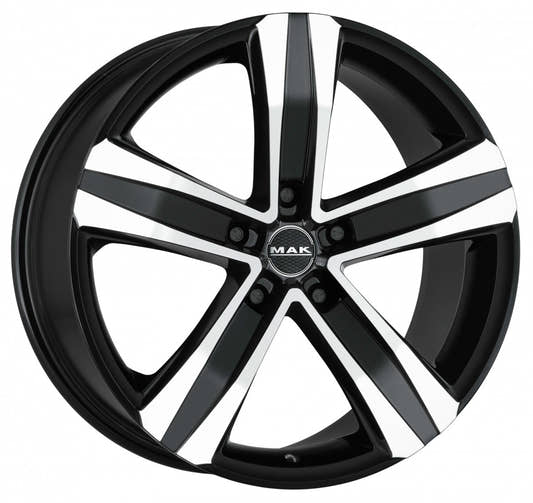 Mak Stone 5 black mirror Alufelge 7x17 Zoll ET33 LK 5x130 ML84.1