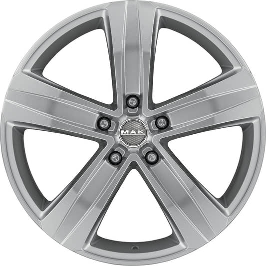 Mak Stone 5 silver Alufelge 7x17 Zoll ET33 LK 5x130 ML84.1 – Bild 2