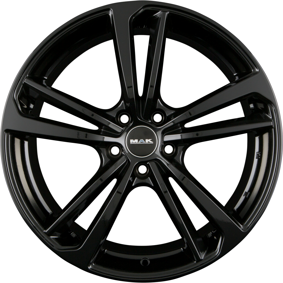 Mak Nürburg Gloss Black Alufelge 9x20 Zoll ET52 LK 5x112 ML57.1