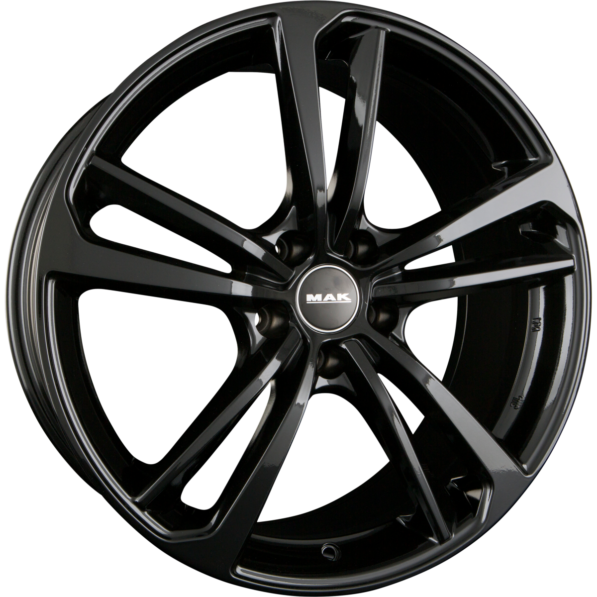 Mak Nürburg Gloss Black Alufelge 9x20 Zoll ET52 LK 5x112 ML57.1 – Bild 2