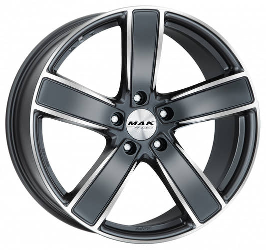 Mak Turismo-D-FF gun metallic mirror Alufelge 10x21 Zoll ET19 LK 5x112 ML66.45
