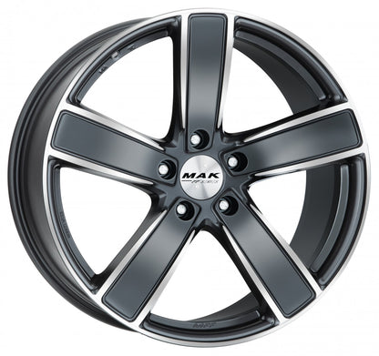Mak Turismo-D-FF gun metallic mirror Alufelge 10x21 Zoll ET19 LK 5x112 ML66.45