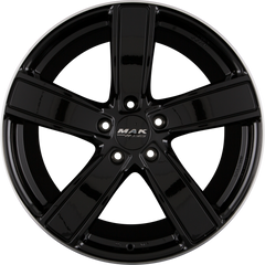 Mak Turismo Gloss Black Mirror Ring Alufelge 9x21 Zoll ET60 LK 5x130 ML71.6