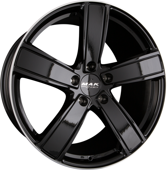 Mak Turismo Gloss Black Mirror Ring Alufelge 9x21 Zoll ET60 LK 5x130 ML71.6 – Bild 2