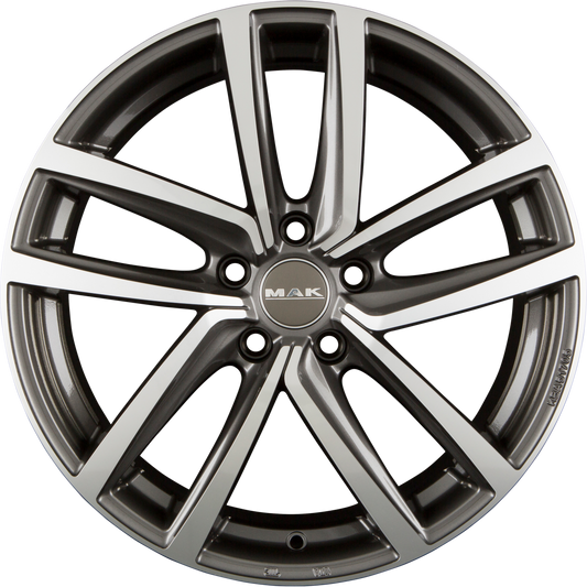 Mak Dresden Gun Metal Mirror Face Alufelge 8x19 Zoll ET50 LK 5x112 ML57.1