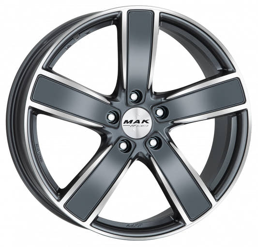 Mak Turismo-FF gun metallic mirror Alufelge 9.5x20 Zoll ET65 LK 5x130 ML71.6