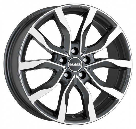 Mak Highlands gun metallic mirror Alufelge 8.5x20 Zoll ET12 LK 5x108 ML60.1