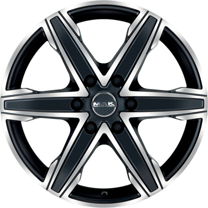 Mak King 6 ice black Alufelge 8x18 Zoll ET30 LK 6x114.3 ML66.1 – Bild 2