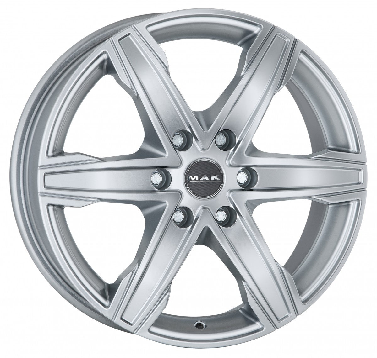 Mak King 6 silver Alufelge 8x18 Zoll ET50 LK 6x130 ML84.1
