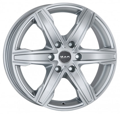Mak King 6 silver Alufelge 8x18 Zoll ET50 LK 6x130 ML84.1