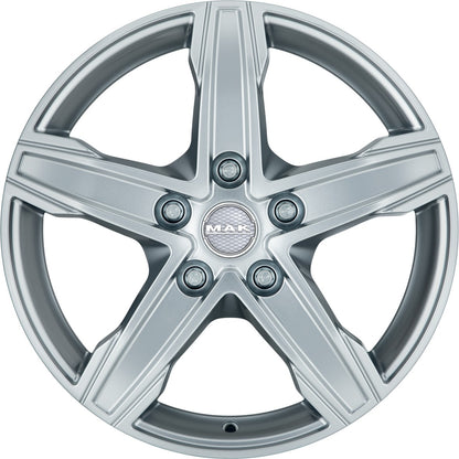 Mak King 5 silver Alufelge 7.5x17 Zoll ET33 LK 5x130 ML84.1 – Bild 2