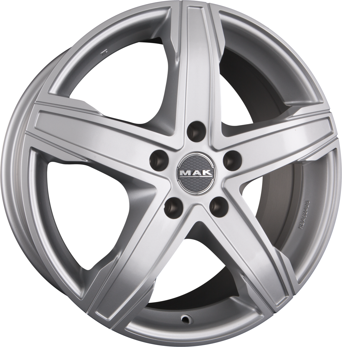 Mak King 5 Silver Alufelge 7.5x17 Zoll ET55 LK 5x120 ML65.1