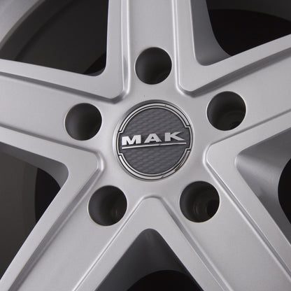 Mak King 5 Silver Alufelge 7.5x17 Zoll ET55 LK 5x120 ML65.1 – Bild 3