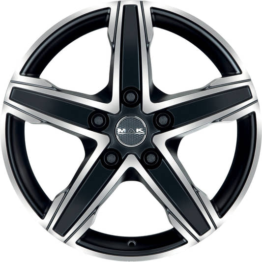 Mak King 5 ice black Alufelge 7.5x17 Zoll ET55 LK 5x160 ML65.1 – Bild 2