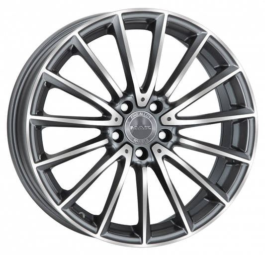 Mak Komet gun metallic mirror Alufelge 9x19 Zoll ET30 LK 5x112 ML66.6
