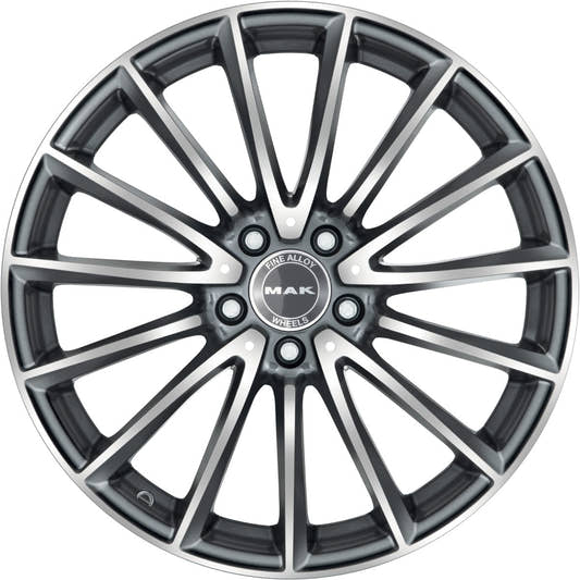 Mak Komet gun metallic mirror Alufelge 9x19 Zoll ET30 LK 5x112 ML66.6 – Bild 2