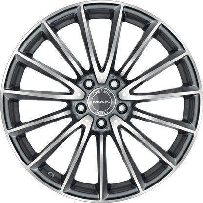 Mak Komet gun metallic mirror Alufelge 9x19 Zoll ET30 LK 5x112 ML66.6 – Bild 2