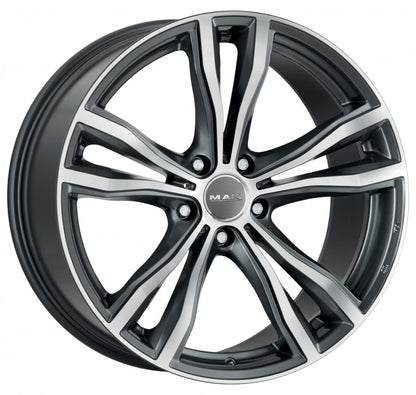 Mak X-Mode gun metallic mirror Alufelge 9.5x21 Zoll ET37 LK 5x112 ML66.6