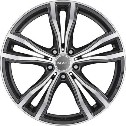 Mak X-Mode gun metallic mirror Alufelge 9.5x21 Zoll ET37 LK 5x112 ML66.6 – Bild 2