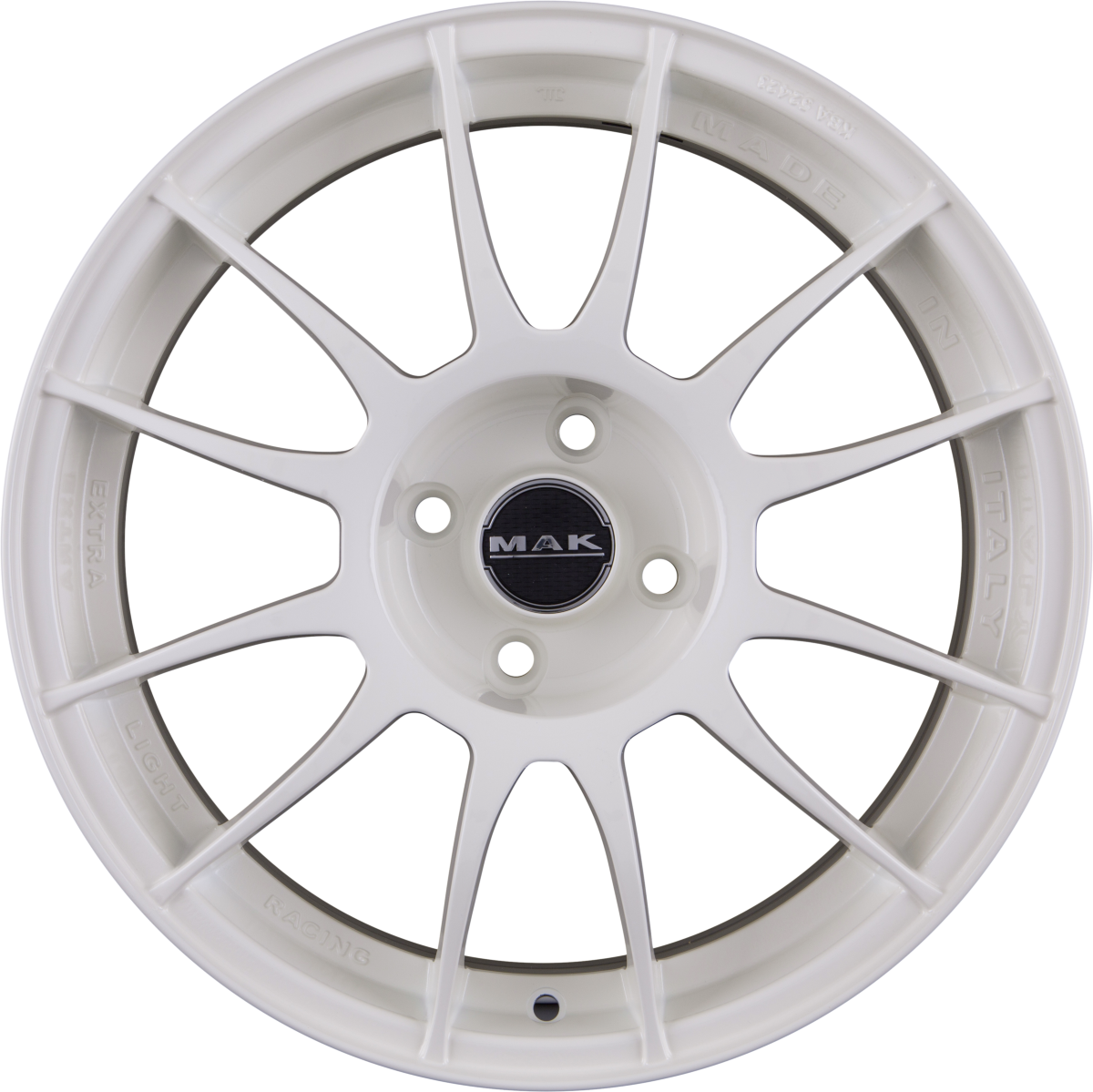 Mak XLR gloss white Alufelge 7.5x18 Zoll ET40 LK 4x100 ML72 – Bild 3