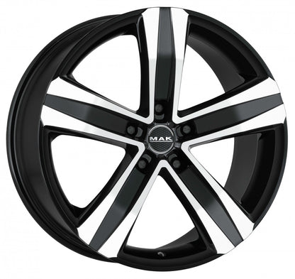 Mak Stone 5 black mirror Alufelge 6.5x16 Zoll ET55 LK 5x130 ML89.1