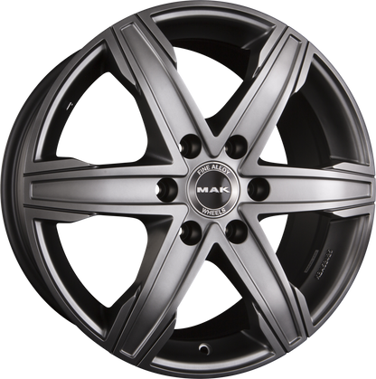 Mak King 6 Matt Titan Alufelge 8x18 Zoll ET50 LK 6x130 ML84.1 – Bild 2