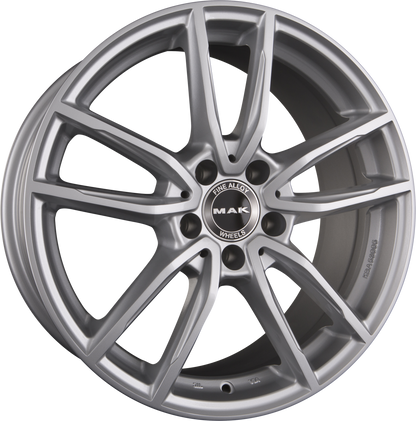Mak Evo Silver Alufelge 8x18 Zoll ET43 LK 5x112 ML66.6 – Bild 2