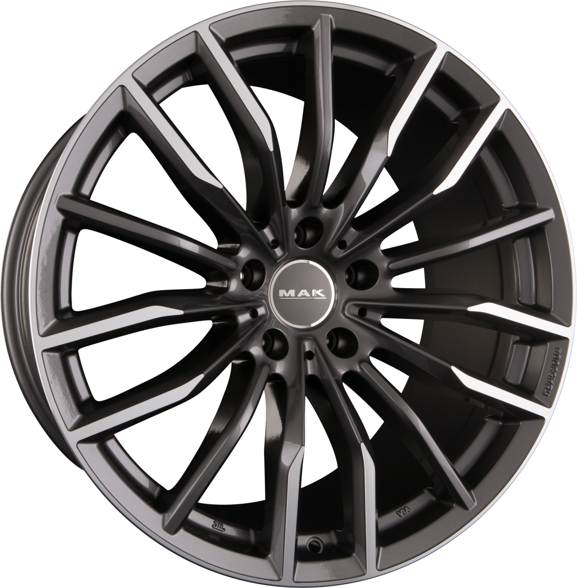 Mak Rapp Gun Metal Mirror Face Alufelge 10.5x20 Zoll ET40 LK 5x112 ML66.6 – Bild 2