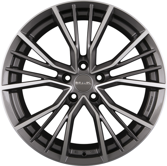 Mak Union Gun Metal Mirror Face Alufelge 8.5x19 Zoll ET42 LK 5x112 ML66.6