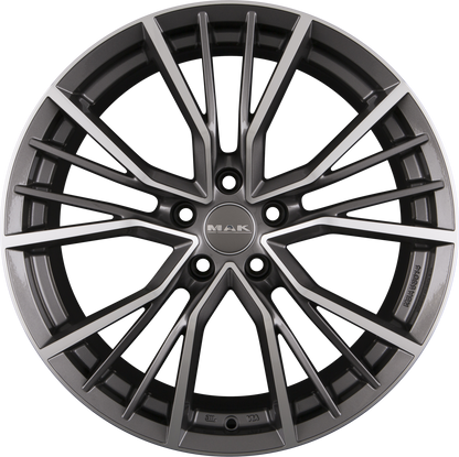Mak Union Gun Metal Mirror Face Alufelge 8.5x19 Zoll ET42 LK 5x112 ML66.6