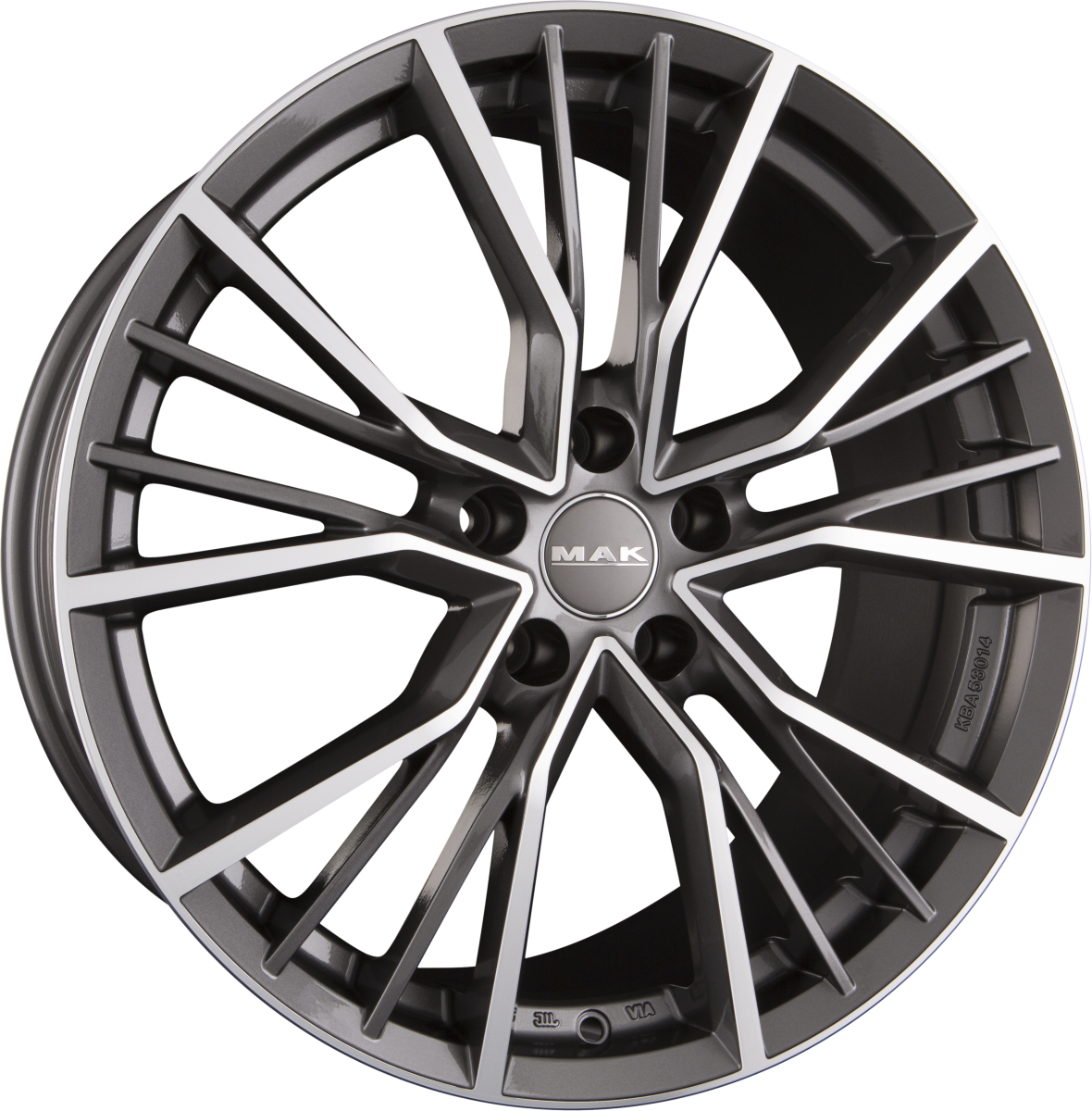 Mak Union Gun Metal Mirror Face Alufelge 8.5x19 Zoll ET42 LK 5x112 ML66.6 – Bild 2