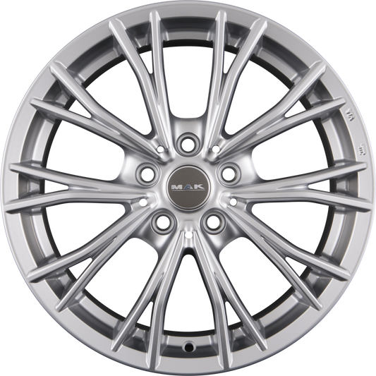 Mak Mark Silver Alufelge 8x18 Zoll ET30 LK 5x120 ML72.6