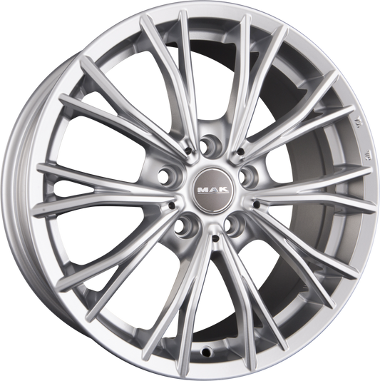 Mak Mark Silver Alufelge 8x18 Zoll ET43 LK 5x120 ML72.6 – Bild 2