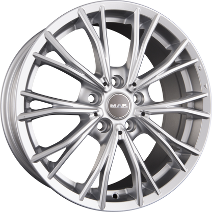 Mak Mark Silver Alufelge 8x18 Zoll ET43 LK 5x120 ML72.6 – Bild 2