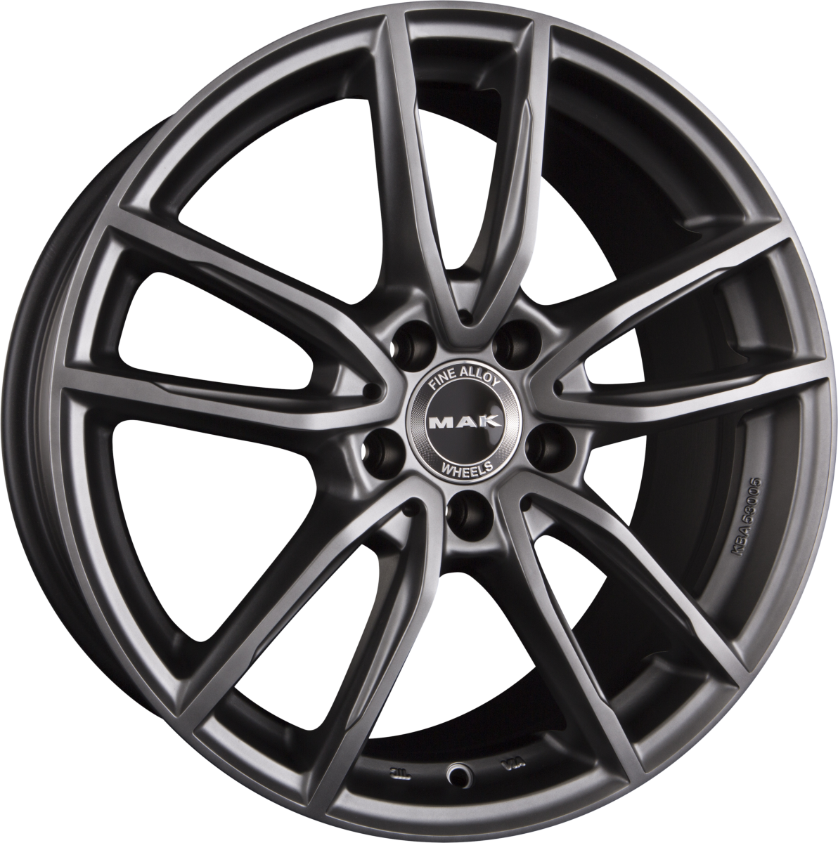 Mak Evo Matt Titan Alufelge 9.5x20 Zoll ET45 LK 5x112 ML66.6 – Bild 2