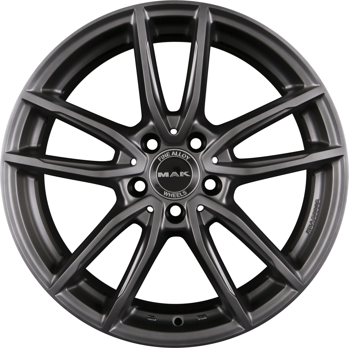Mak Evo Matt Titan Alufelge 10x21 Zoll ET52 LK 5x112 ML66.6