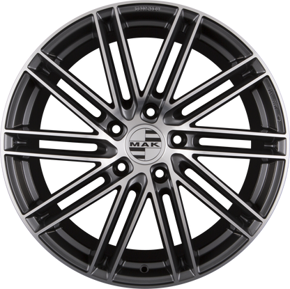 Mak Leipzig Gun Metal Mirror Face Alufelge 10x21 Zoll ET19 LK 5x112 ML66.6