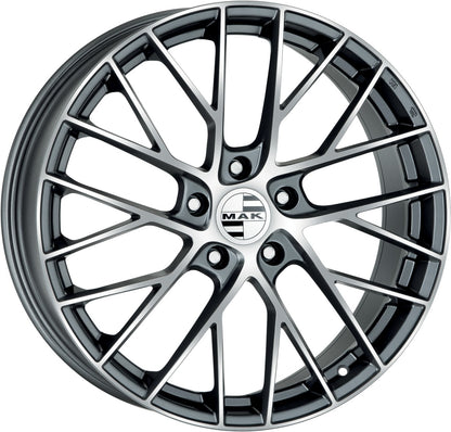 Mak Monaco-D gun metallic mirror Alufelge 11x20 Zoll ET59 LK 5x130 ML71.6